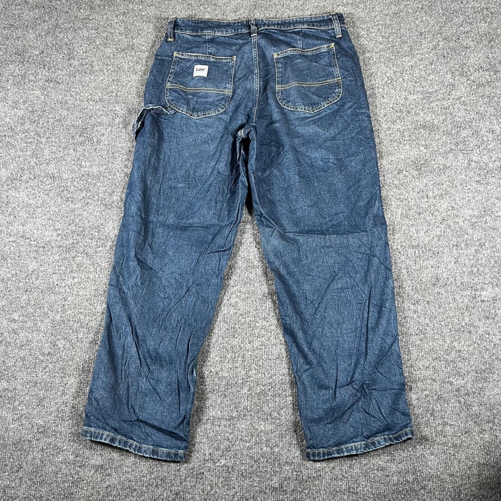 Lee Carpenter Jeans Womens Size 12 Medium Blue Denim Relaxed Fit Utility Stretch